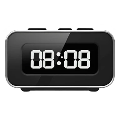 rectangular digital alarm clock sticker