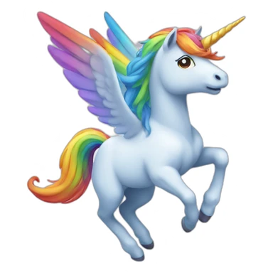 Flying-rainbow-unicorn sticker