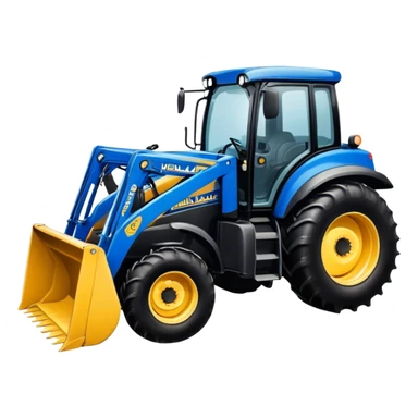 new holland tractor with front loader sticker