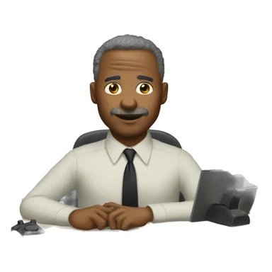 richard d james at his desk twilding knobs sticker