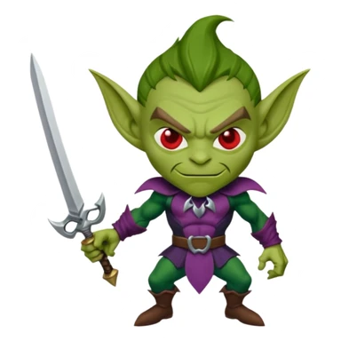 green goblin - pointy ears, dagger sticker