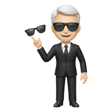 monopoly figurine man with sunglasses sticker