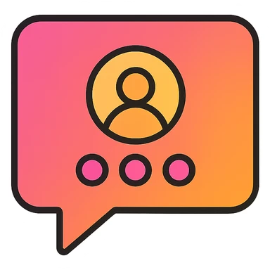 modern social media icon, vibrant colors sticker