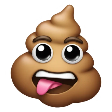poop with eyes and a smile sticker