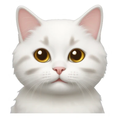 White munchkin cat  sticker