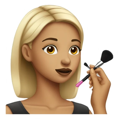 Girl putting on makeup  sticker