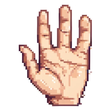 hand gesture, all fingers spread out sticker