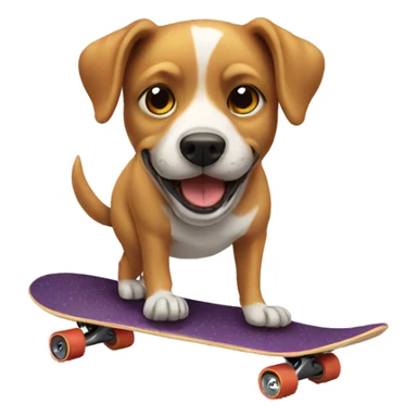Dog on a skateboard sticker