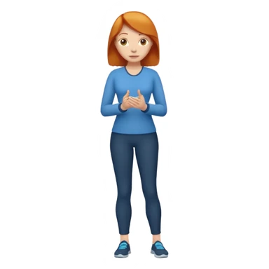 ginger woman posture sticker