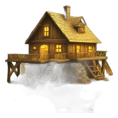 gold mining house sticker
