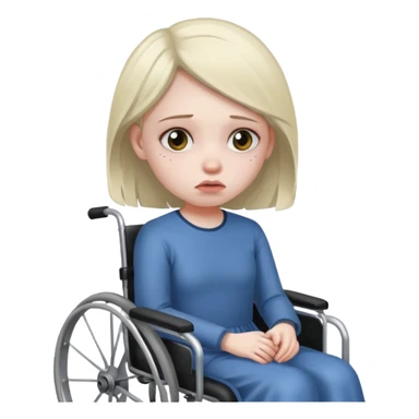 Girl in a wheel chair hurting sticker