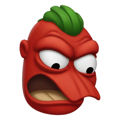 red pepe tantrum emoji sticker
