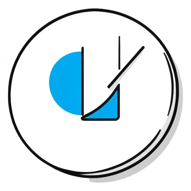 A little blue circle with a white checkmark inside of it  sticker