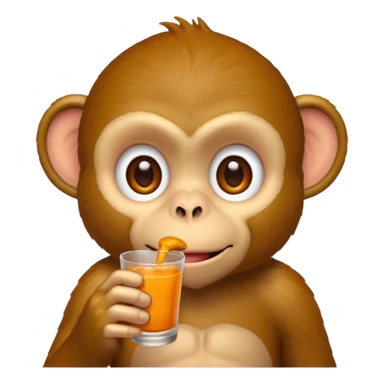 Affe der einen ingwershot trinkt  sticker