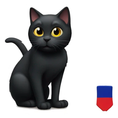 Black cat invading France  sticker