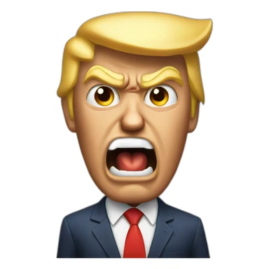 DONALD TRUMP, ANGRY SHOUTING sticker
