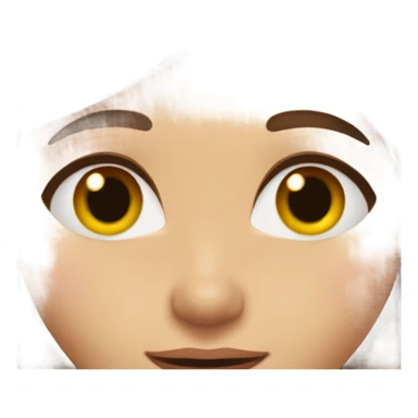 girl with straight brown hair and brown eyes  sticker