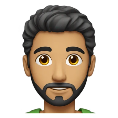 Young Arab man with short pointy beard sticker