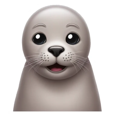 Seal emoji with pink nails sticker
