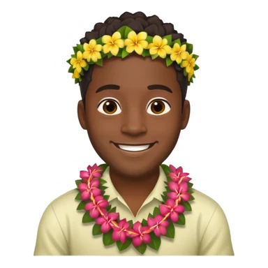 hawaian black man sticker