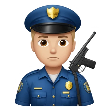 fully armed cop sticker