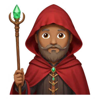 red stoned mage cane sticker