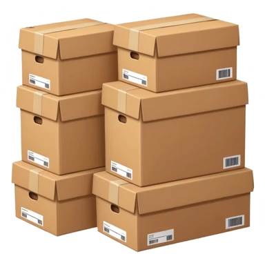 create a realistic emoji showing logistics in a efficent way sticker