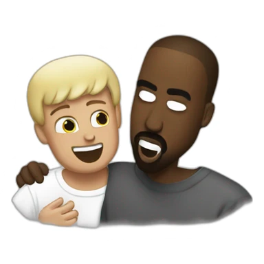 Kanye West being tickled by a klansman nice sticker