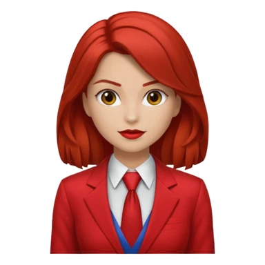 Una chica con pelo castaño medio pelirrojo con traje de superhéroe realista sticker