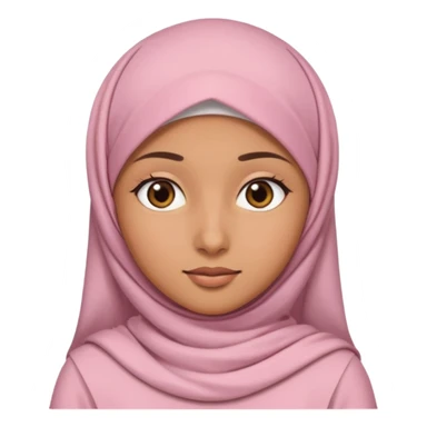 بنت ذات بشره حنطيه محجبه لابسه وردي فاتح sticker