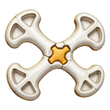 dog bone broken in half sticker