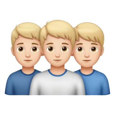 Three young brothers  sticker