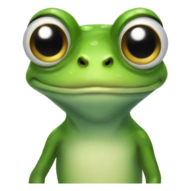 Frog doing side eye sticker