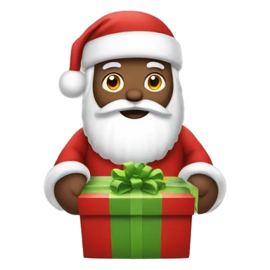 Santa holding gifts sticker