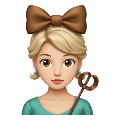 Moño con una mujer sticker