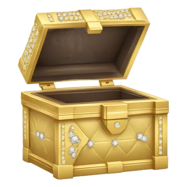 golden vanity box with diamonds sticker