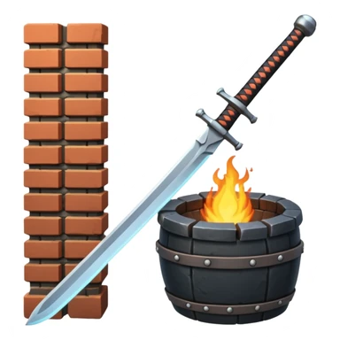 A samurai sword and a forge sticker