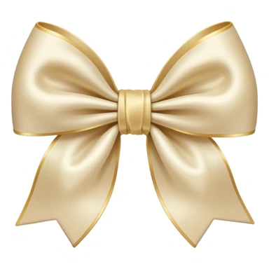 Really light cream bow sticker
