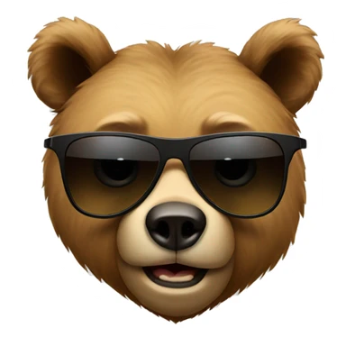 Bear with sunglasses  sticker