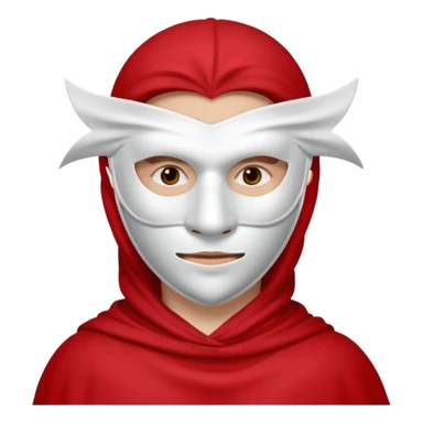 Emoji de la película La casa de papel máscara y la ropa rojo sticker