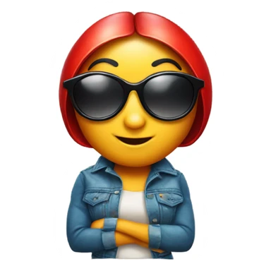 Lady bug with sunglasses sticker