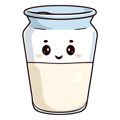 Milk on face sticker