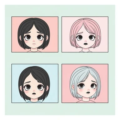 emo banner, cute, expressive, minimal, variation 4 sticker