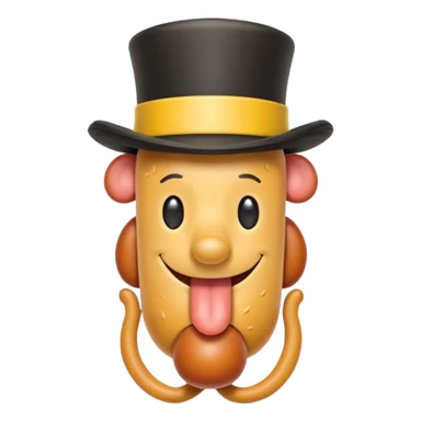 hotdog in a tophat sticker