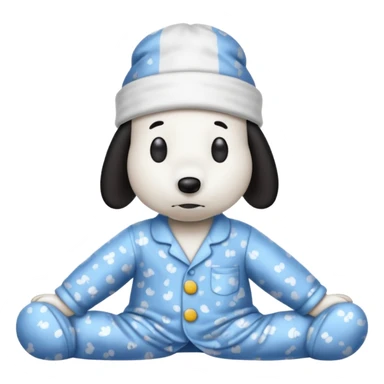 Snoopy in pajamas  sticker