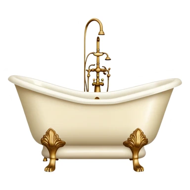 vintage cream bathtub sticker