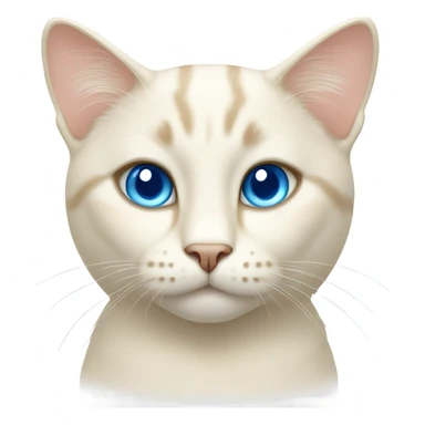 Cream colored cat with blue eyes sticker