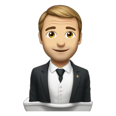 Macron au toilette sticker