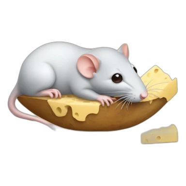 Rat qui mange du fromagr sticker