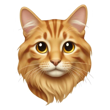 Beige orange long hair tabby sticker